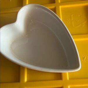 White Heart-Shaped Ceramic Dish
